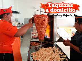 Trompos de tacos al pastor para fiestas cdmx